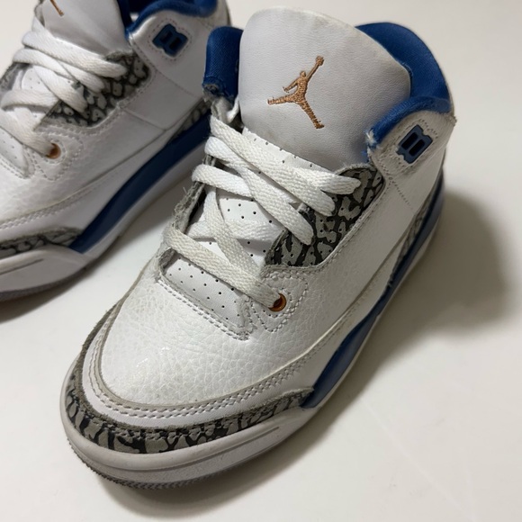 Nike Jordan Retro 3 “True Blue” Unisex Toddler Size 11 - Picture 6 of 16